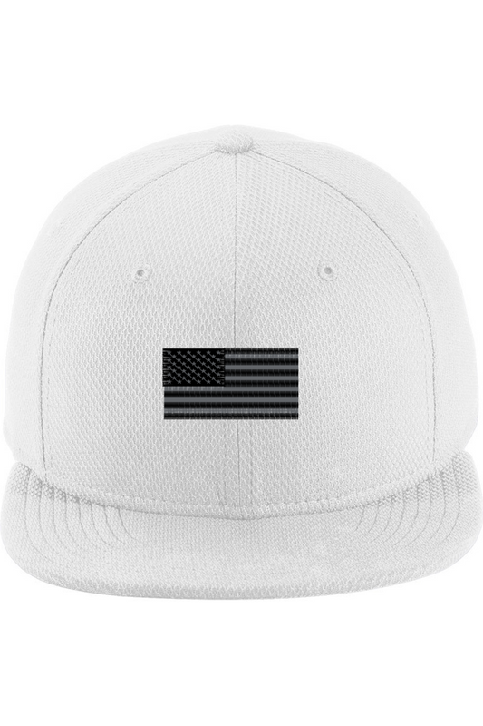 New Era Embroidered Flag Flat Bill Snapback Cap
