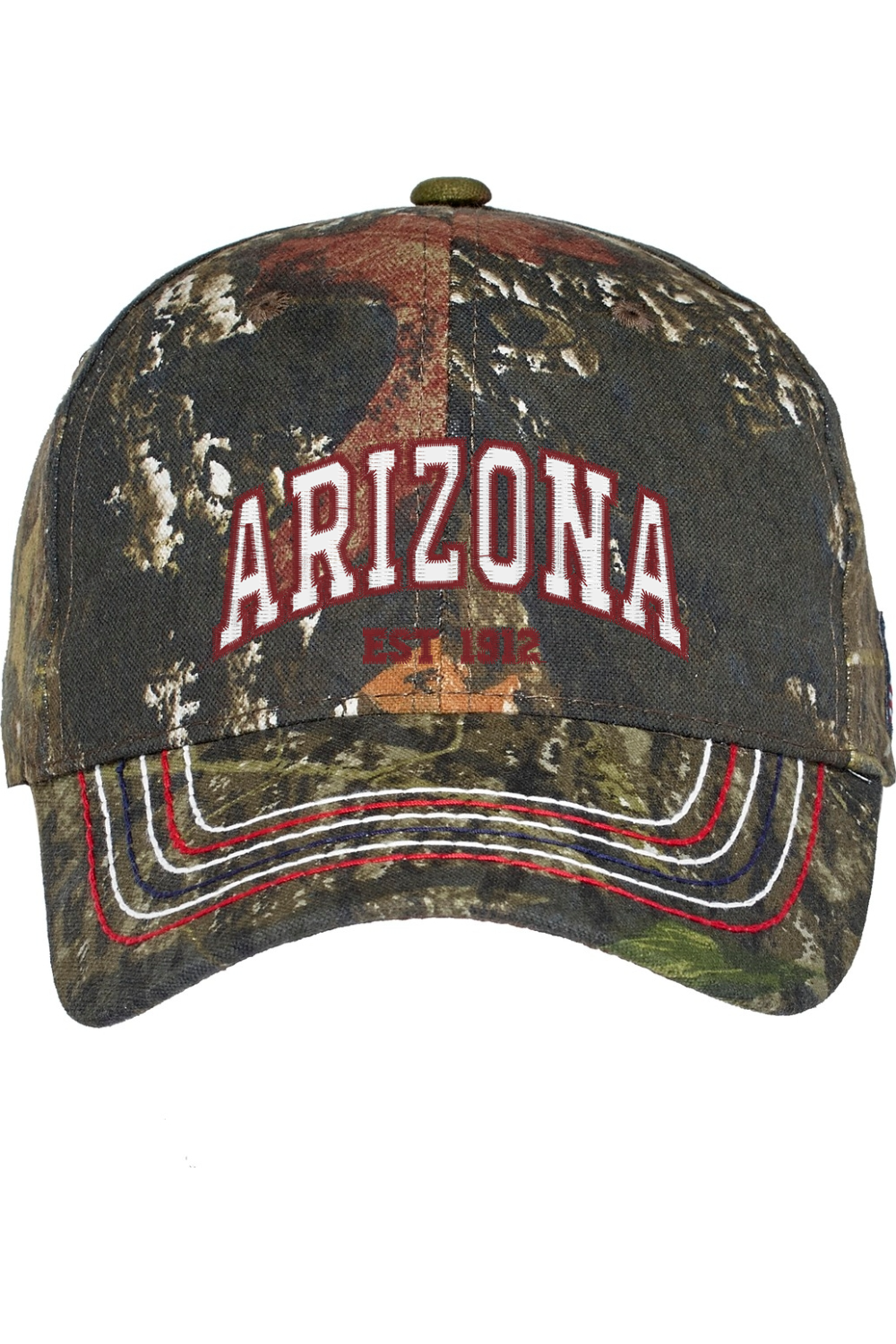 Americana Contrast Stitch Camouflage Cap