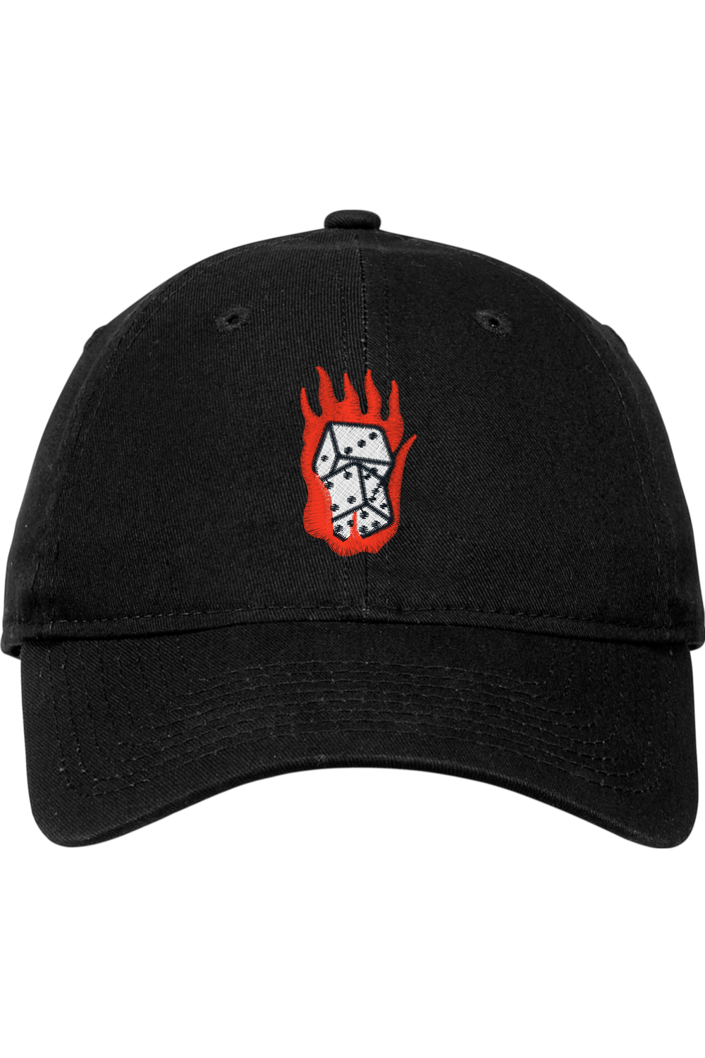 Unisex Dice On Fire Embroidered Hat