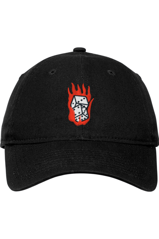 Unisex Dice On Fire Embroidered Hat